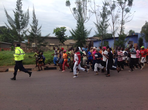 Ni benshi bitabiriye siporo.