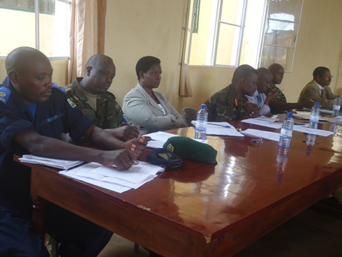 Nyobozi y'akarere yose n'abakuriye inzego z'umutekano.