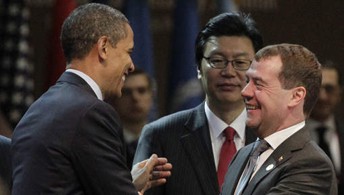 Obama na Medvedev