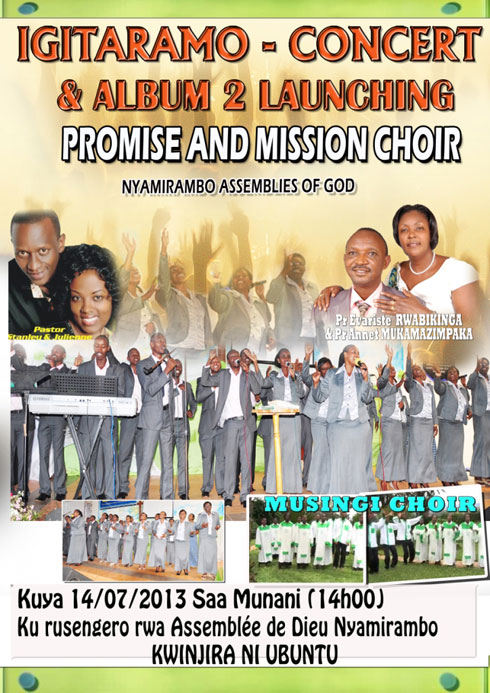 Promise Choir Choir kizabera ku rusengero Assemblies of God i Nyamirambo.