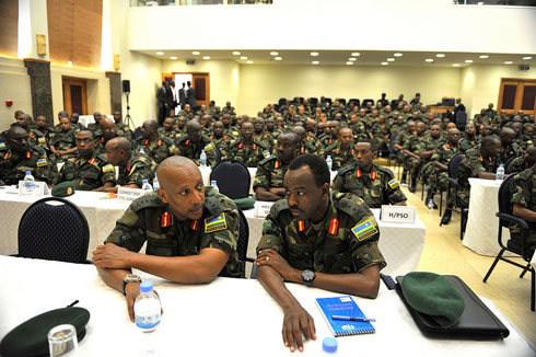 Ofisiye ba RDF bari mu mwiherero kuva tariki 19 kugeza 22 Kamena 2013.