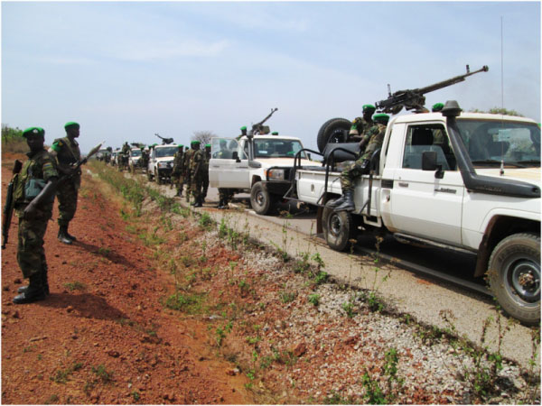 Ingabo z'u Rwanda zirinze umutekano muri Centrafrique.