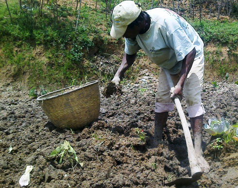 Rasta yanze kugira uwo atega amaboko afata isuka arahinga.