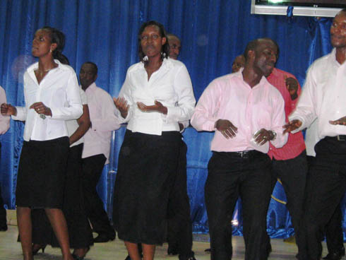 Bamwe mu baririmbyi ba Rehoboth Minisitries.