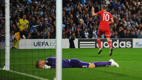 Robben yatsinze igitego cya gatatu, nyuma y'icya Frank Ribery na Thomas Muller.