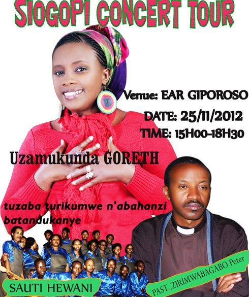 Ibitaramo bya Uzamukunda Goreth byatangiriye kuri EAR Giporoso tariki 25/11/2012.