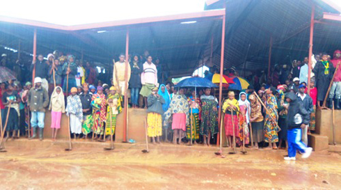 Haguye imvura nyinshi na nyuma y'umuganda yari ikigwa.