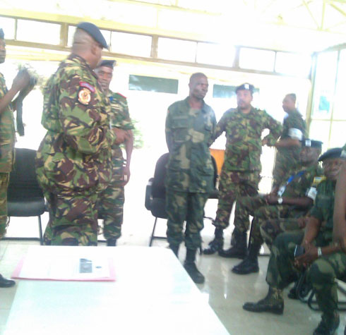 Sgt Maj Kusukana ubwo yari ategereje gusubizwa Congo.