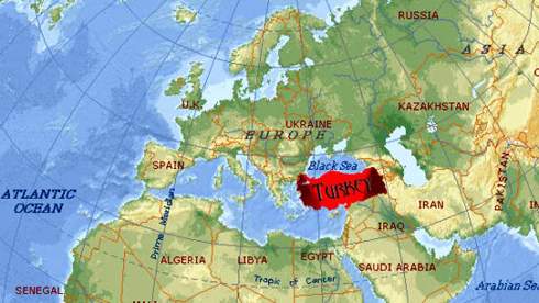 Ikarita ya Turkiya ku isi.