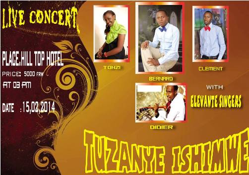 Tuzanye ishimwe concert izagaragaramo abahanzi bakomeye muri Gospel.