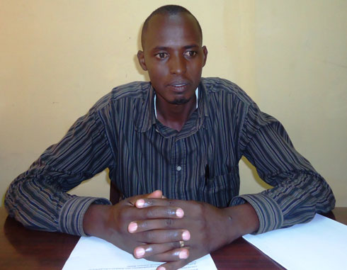 Uhagarariye urubyiruko mu karere ka Nyabihu Murwanashyaka Bosco, araruhamagarira kwibumbira mu makoperative.