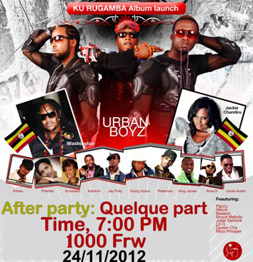 Kumurika alubumu ni kuri sitade Amahoro naho After Party ni Quelque Part guhera saa moya.