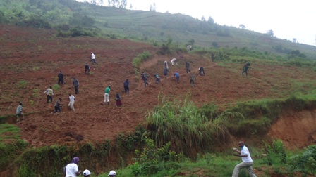 Uyu musozi muremure ukikije urugomero rw'amashanyarazi wateweho ibiti ibihumbi 11.