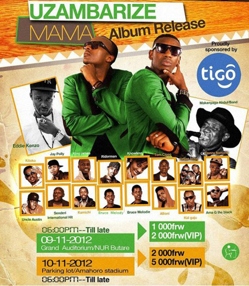 Bamwe mu bahanzi bakomeye bazaba bari muri ibi bitaramo ni Eddy Kenzo na band ya Mpakanyaga Abdul.