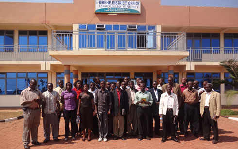 Abahinzi bavuye mu Ruhango mu ifoto y