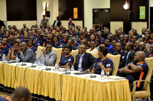 Abayobozi batandukanye bitabiriye Youth Connekt Dialogue yabereye mu mujyi wa Kigali.