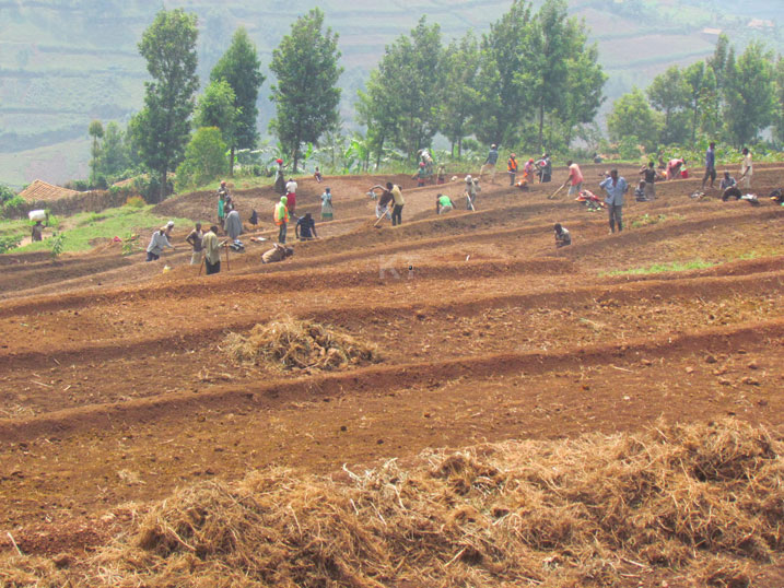 Abafashamyumvire bigisha abaturage gutegura amaterasi y