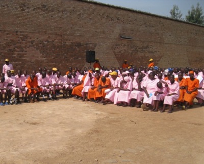 Abagororwa muri gereza ya Muhanga.