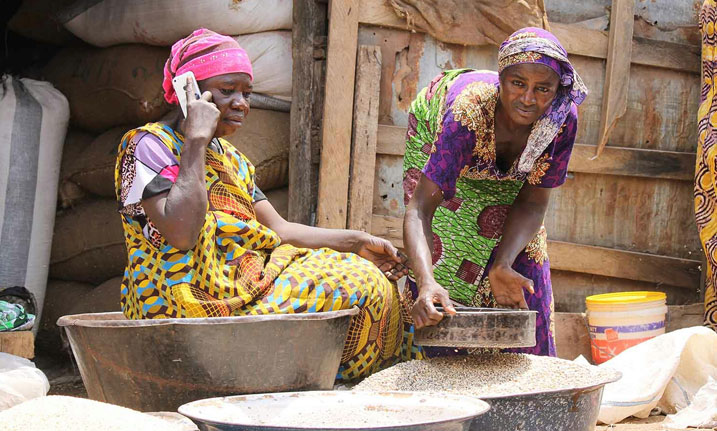 Abahinzi bari muri mFarms babona amakuru hifashishijwe ubutumwa bugufi kuri telefone zabo