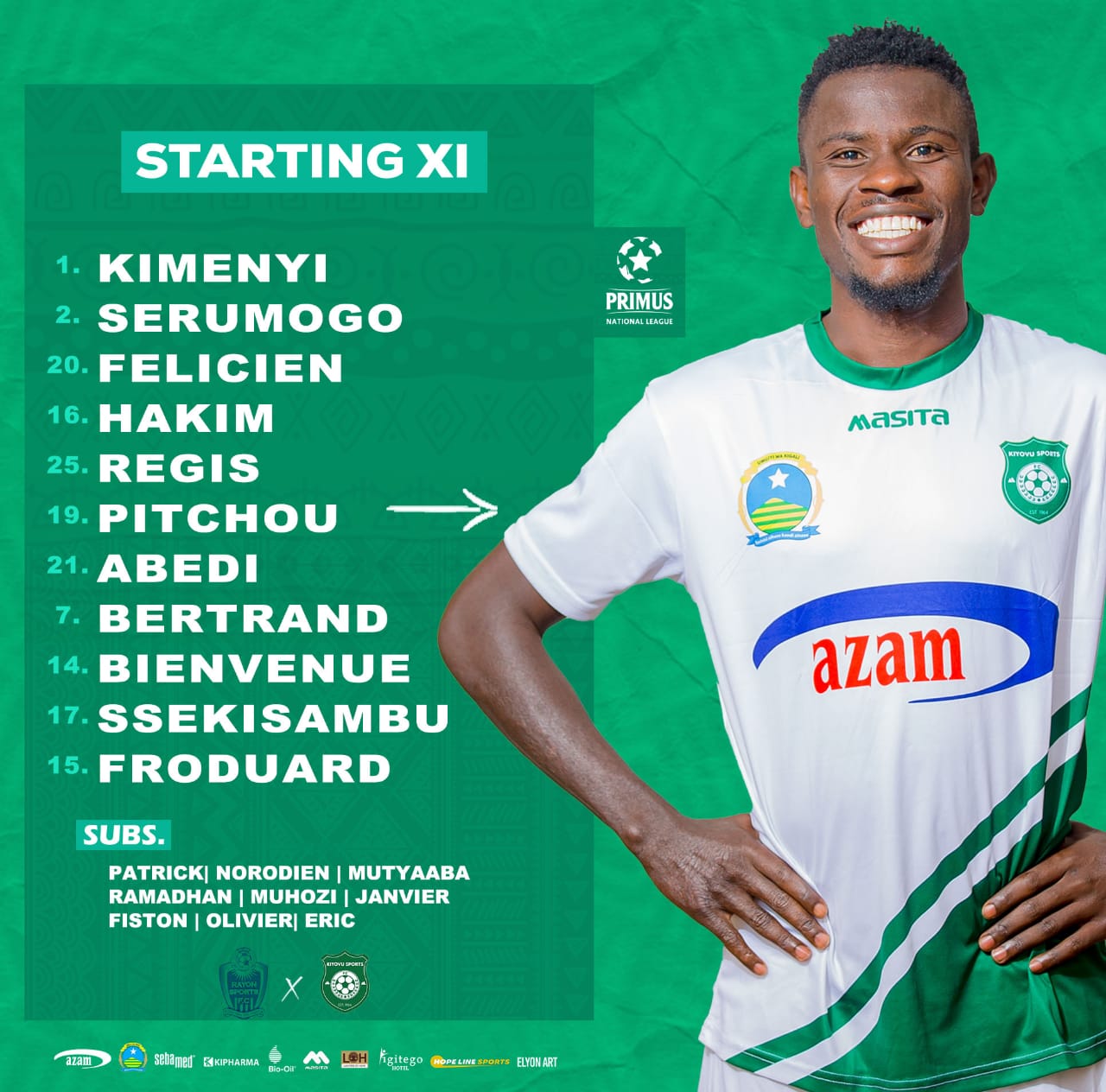 Abakinnyi 11 Kiyovu Sports yabanje mu kibuga n'abasimbura