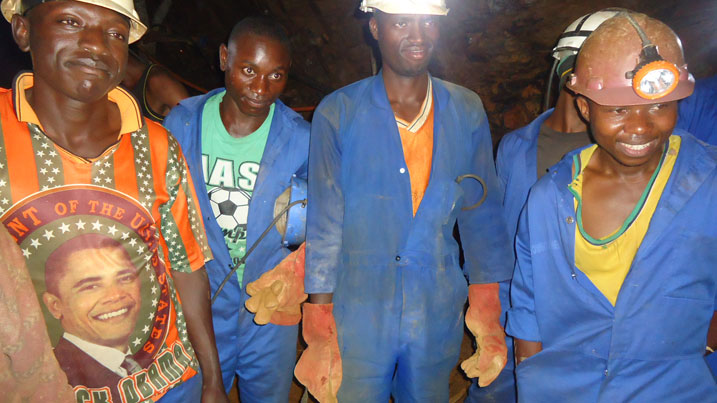 Bamwe mu bakozi ba Rutongo mines.