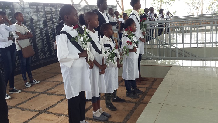 Abana ba NFF basuye urwibutso rwa Ntarama