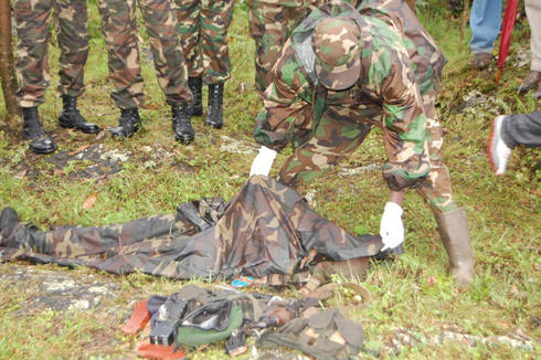 Umusirikare wa Congo Caporal Mbanza Numba Bisogo yarashwe n'ingabo z'u Rwanda.