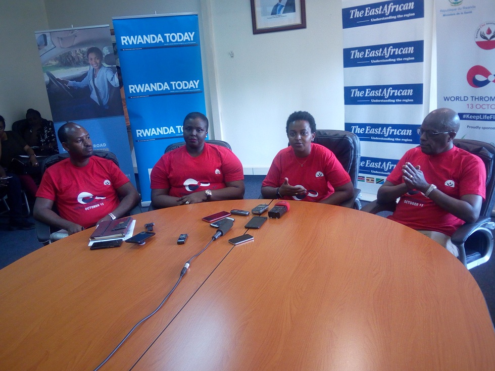 Abayobozi batandukanye mu kiganiro n'abanyamakuru