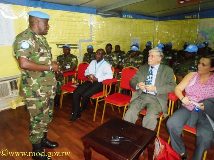 Aha Dallaire yasobanurirwaga ibikorwa by'ingabo z'u Rwanda muri Sudani y'Amajyepfo