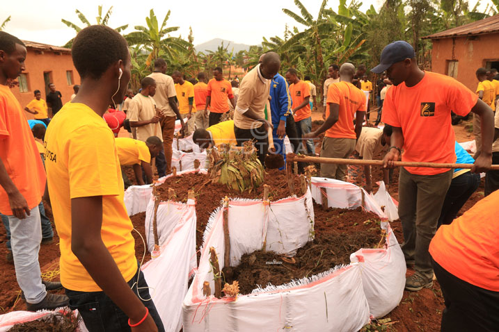 Mu mirimo yakozwe harimo kubakira abarokotse jenoside yakorewe Abatutsi uturima tw