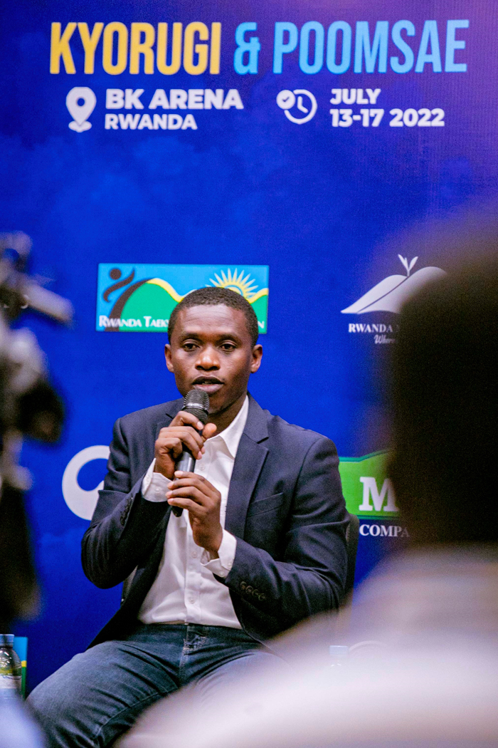 Umunyamabanga mukuru wa Federasiyoya Taekwondo mu Rwanda Boniface Mbonigaba 