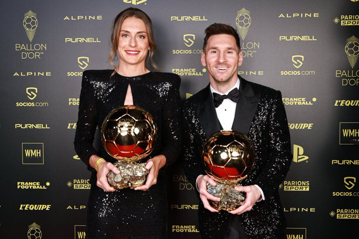 Alexia Putellas na Lionnel Messi begukanye Ballon d'Or