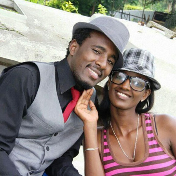 Alpha Rwirangira n'umukunzi we bakibanye neza.