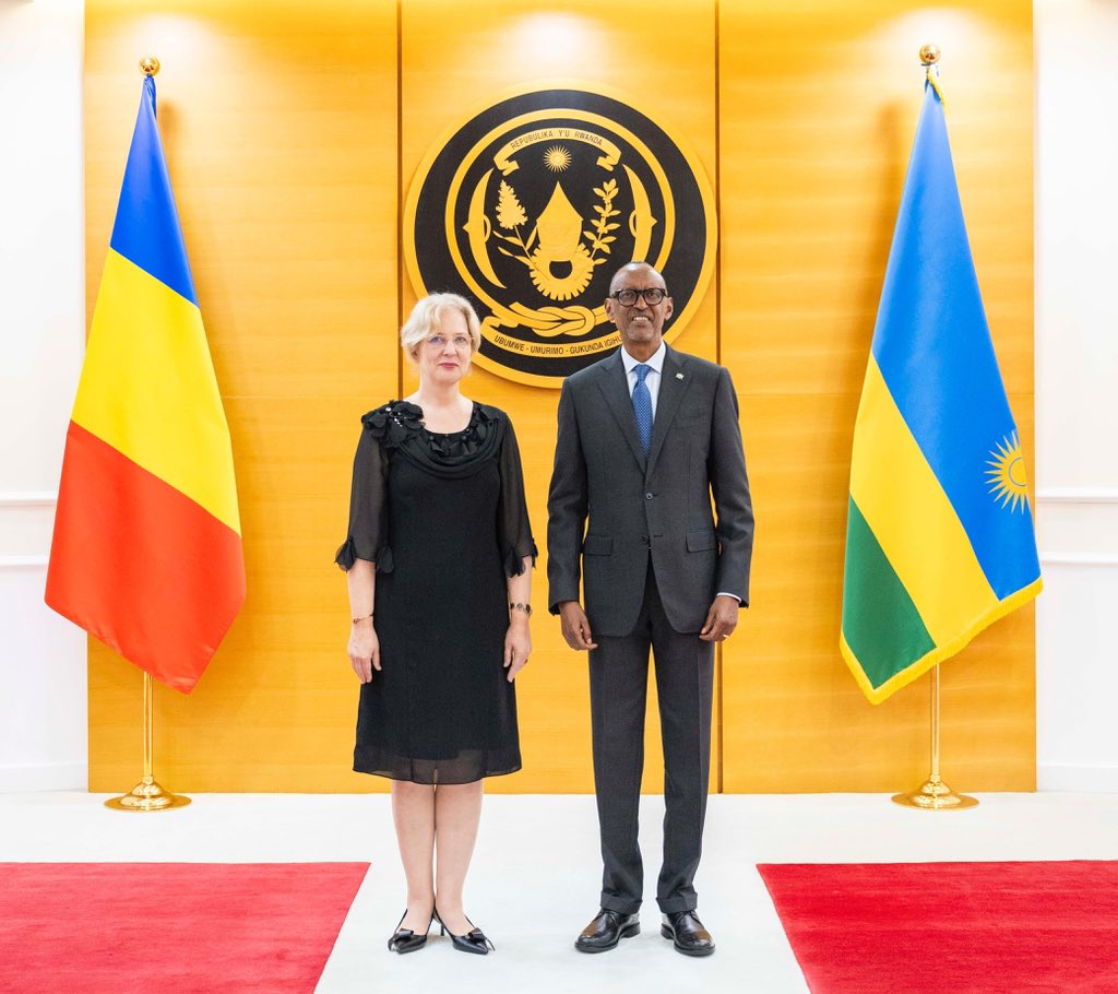 Perezida yakiriye na Genţiana Şerbu, Ambasaderi wa Romania mu Rwanda