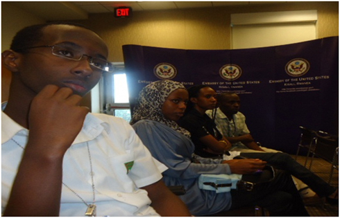 Bamwe mu Banyarwanda bitabiriye kwizihiza ukwezi kwahariwe Abirabura muri Amerika