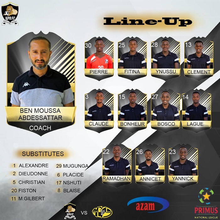 Abakinnyi 11 APR FC yabanje mu kibuga n