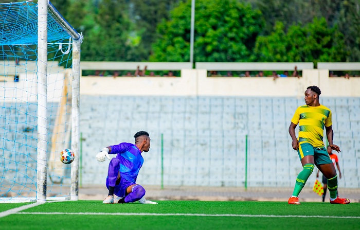 APR FC yinjiza igitego mu izamu rya Marine FC ryari ririmo Heritier Ahishakiye