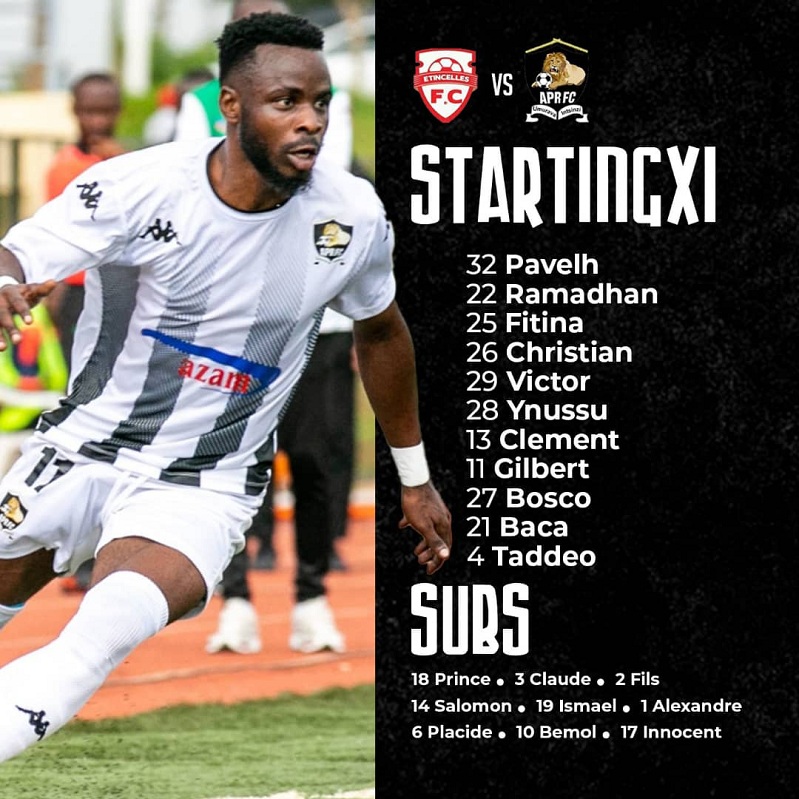 Abakinnyi 11 APR FC yabanje mu kibuga