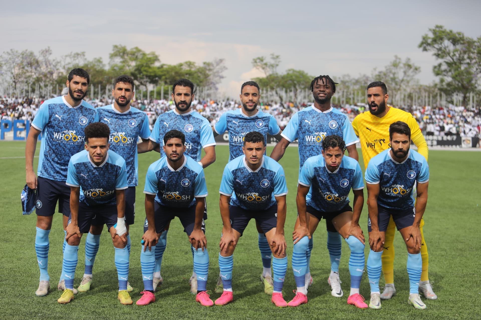 Abakinnyi ba Pyramids FC babanje mu kibuga
