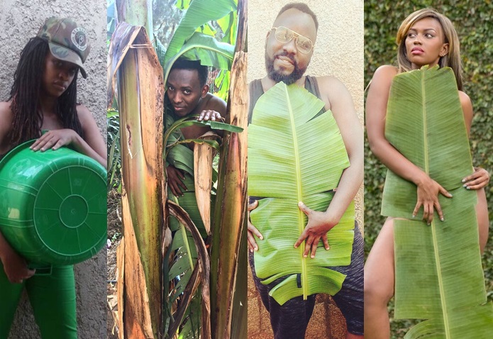 Umuririmbyi Oda Paccy yifotoje yikinzeho ikoma maze abantu bantu nabo batangira kumwigana