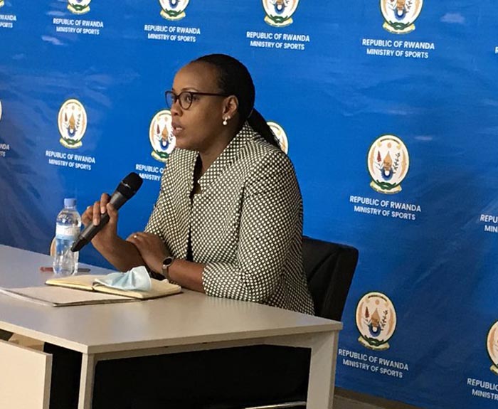 Minisitiri wa Siporo Munyangaju Aurore Mimosa