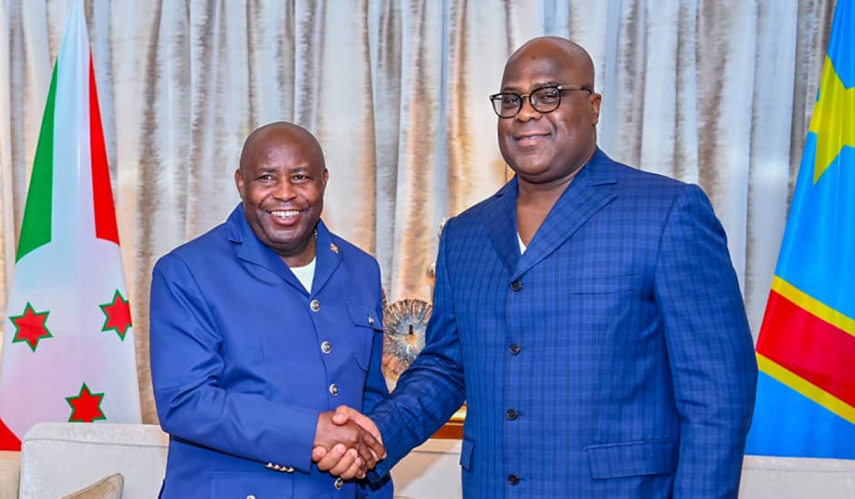 Perezida Ndayishimiye na Tshisekedi