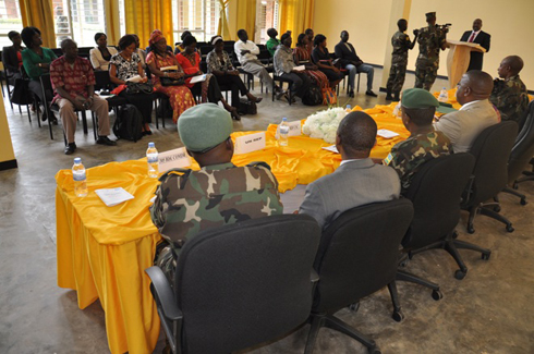 Abitabiriye amahugurwa biganjemo abagore.