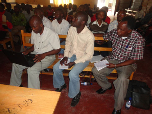 Bamwe mu bahagarariye abahinzi muri Musanze.