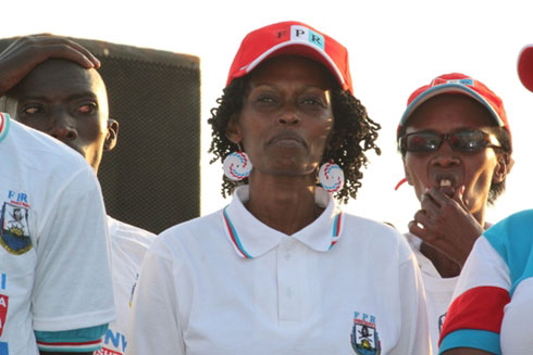 Bamwe mu bakandida biyamamaza, bahagarariye FPR mu karere ka Gasabo.