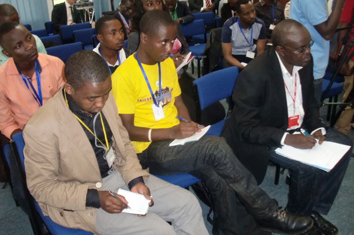 Bamwe mu banyamakuru bari bari muri icyo kiganiro.