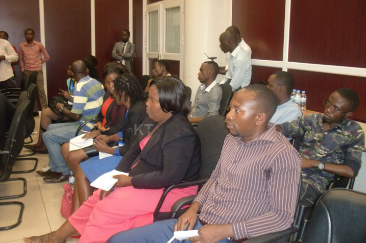 Bamwe mu banyamakuru bari bitabiriye icyo kiganiro.