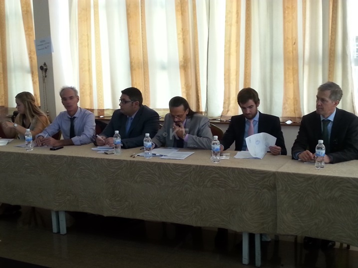 Bamwe mu bafatanyabikorwa n'abaterankunga ba Minujust mu guhugura Abunzi.