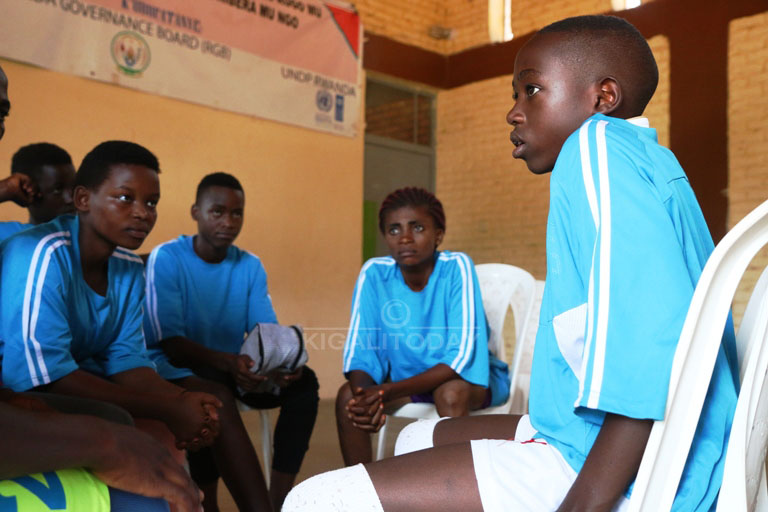 Bamwe mu bakobwa bitabiriye imikino ya Football3