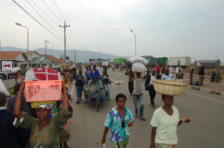 Bamwe mubacuruzi binjiza ibicuruzwa Goma bakagarura ibindi mu Rwanda.